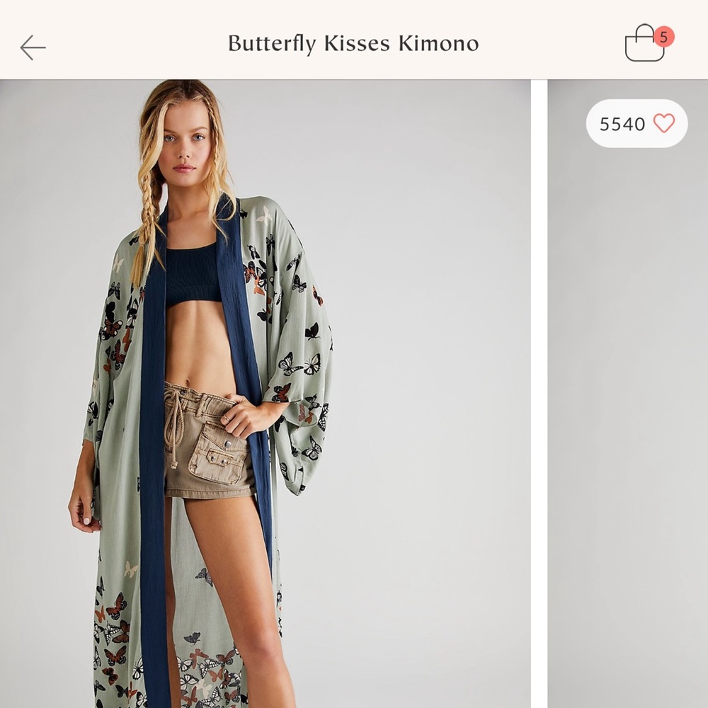Free People Butterfly kisses Kimono